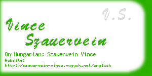 vince szauervein business card